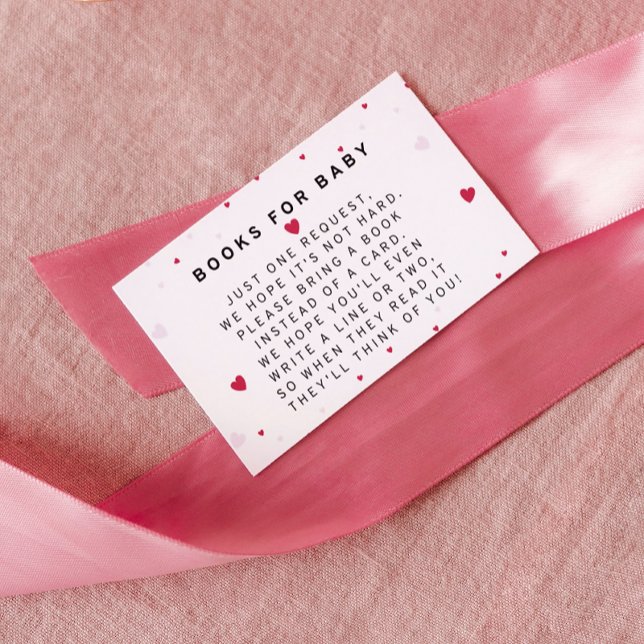 Valentine's Baby Shower - Books for Baby Enclosure Card (Creator Uploaded)