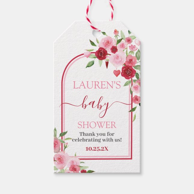 Valentines Baby Shower Gift Tag (Front)