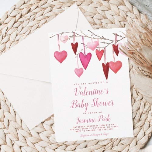 Valentines Baby Shower Invitation