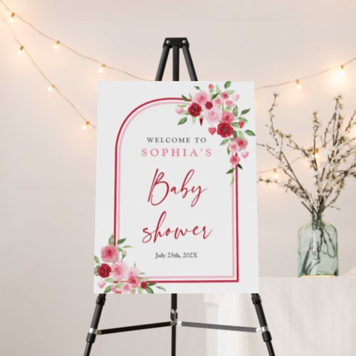 Valentines Baby Shower Welcome sign