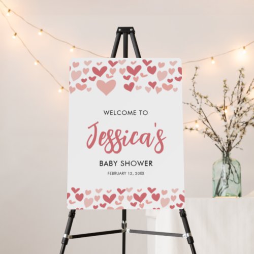 Valentines Baby Shower Welcome Sign