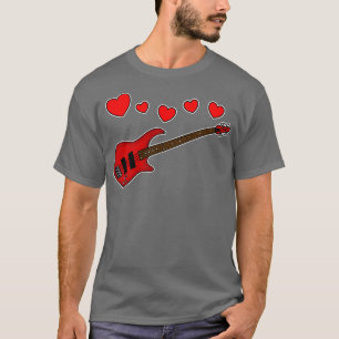 Valentines Bass Guitar Bassist Wedding Musician T-Shirt