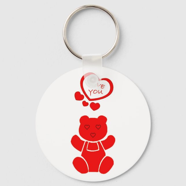 Valentines Bear Keychain (Front)
