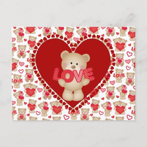Valentines Bear Postcard