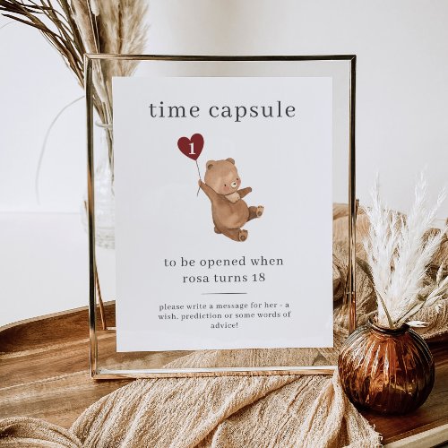Valentines Bear Time Capsule Poster