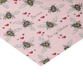 Valentines Bee Mine Bees Illustration Pattern