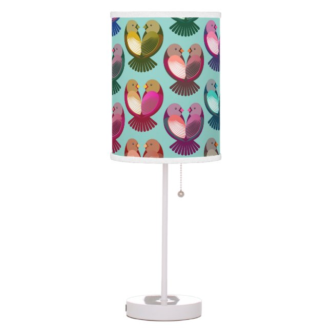 Valentine's birds in love table lamp (Left)