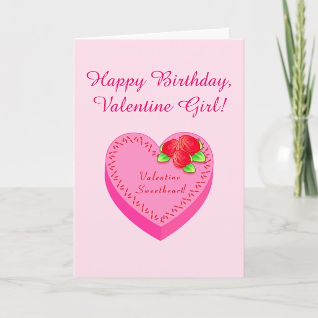 Valentine's Birthday to Someone You Love Holiday Card (Front)