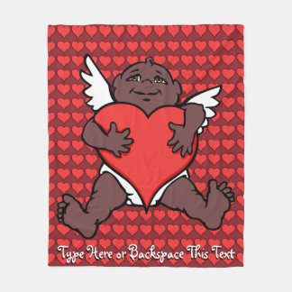 Valentines Blanket African Cupid Custom Blankets