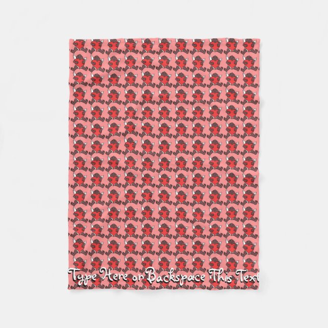 Valentines Blanket African Cupid Custom Blankets (Front)