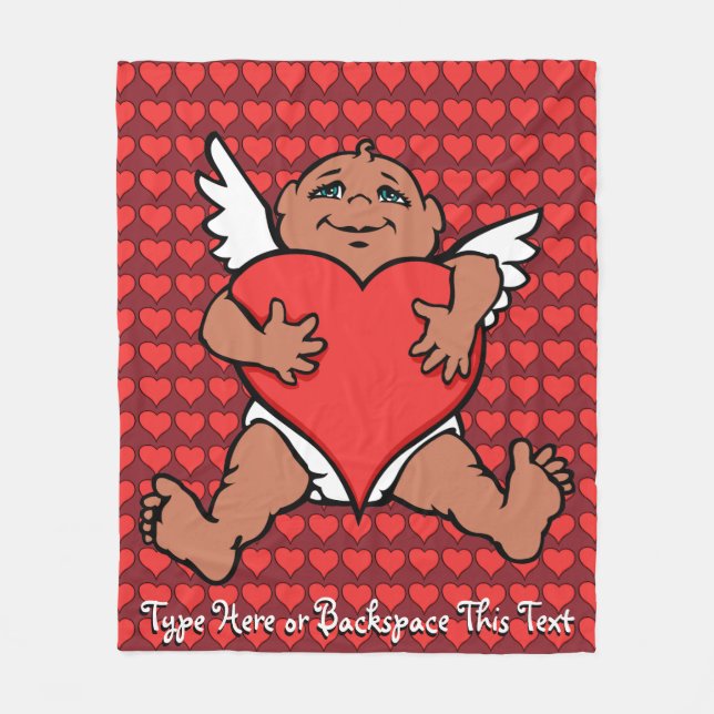 Valentines Blanket Cupid Love Custom Blankets (Front)