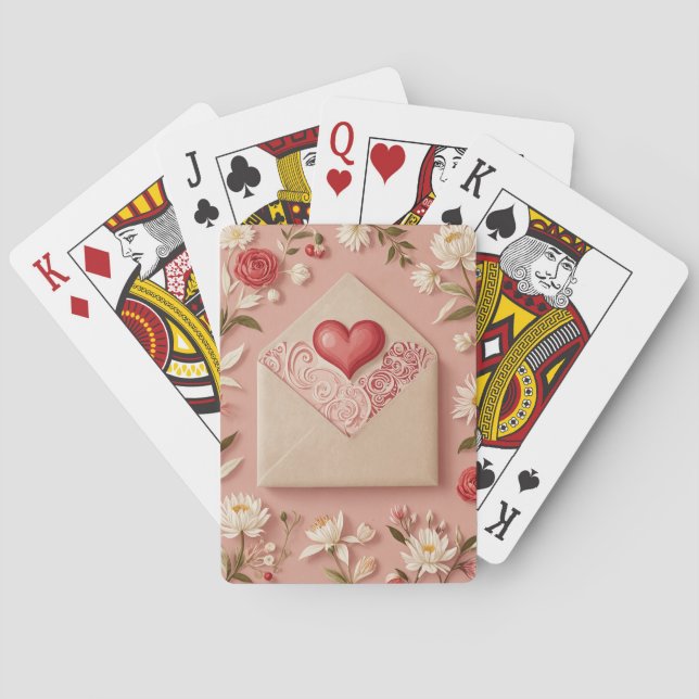 Valentine's Bloom Poker Cards (Back)