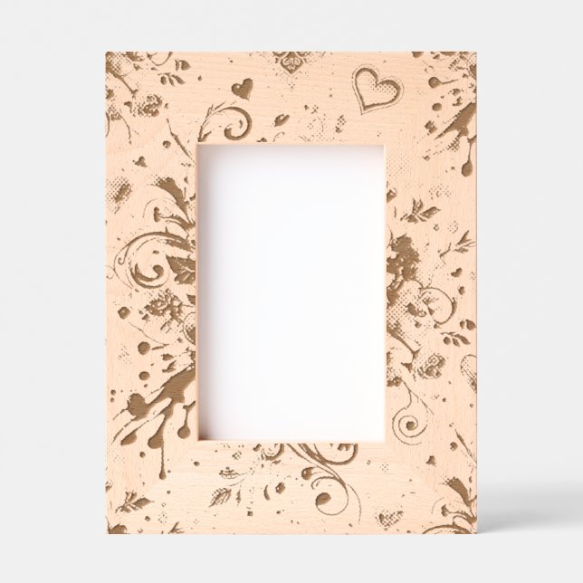 Valentines Bouquet / Rose Splatter Art Engraved Frames (Front)