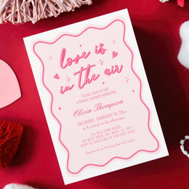 Valentines Bridal Shower Love is in the Air  Invitation (Creator Uploaded)