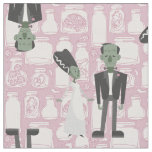 valentines bride frankenstein monster specimens fabric