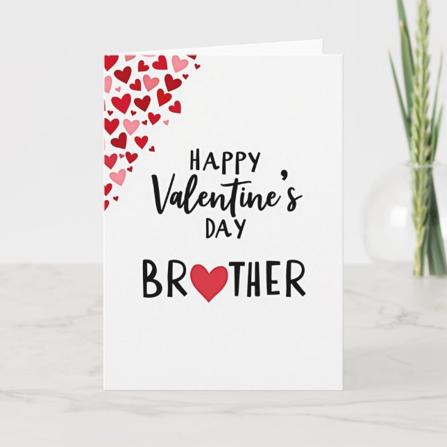 Valentines Brother Heart Card (Front)