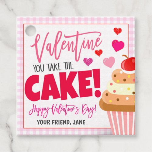 Valentines Cake Gift Tag