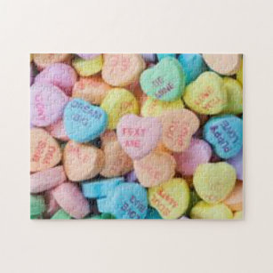 Valentine's candy conversation hearts jigsaw puzzle