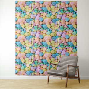 Valentine's candy conversation hearts tapestry