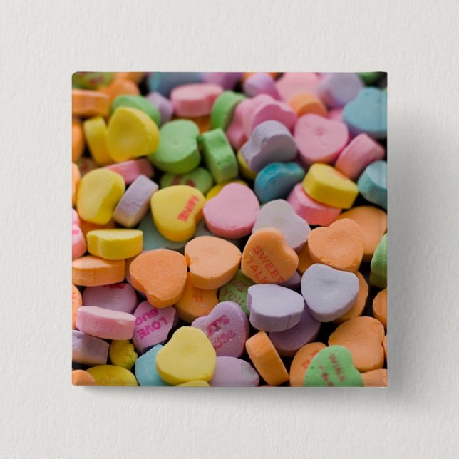 VALENTINE'S CANDY HEARTS BUTTON (Front)