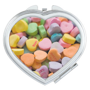 VALENTINE'S CANDY HEARTS COMPACT MIRROR