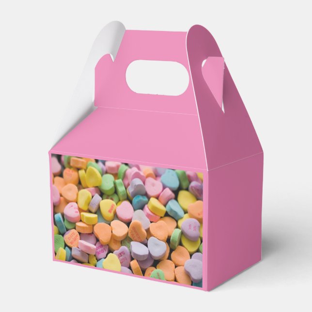 VALENTINE'S CANDY HEARTS  FAVOR BOXES (Front Side)