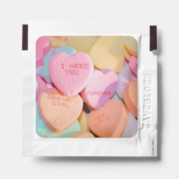 Valentine's Candy Hearts  Hand Sanitizer Packet by Awesoma at Zazzle