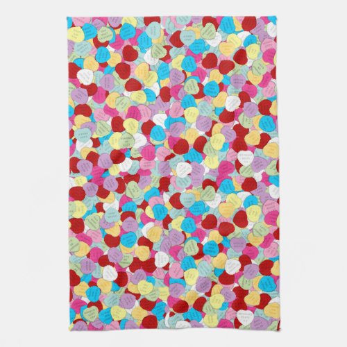 Valentines Candy Hearts_Kitchen Towel