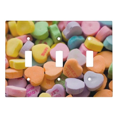 VALENTINES CANDY HEARTS  LIGHT SWITCH COVER