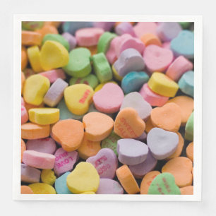 VALENTINE'S CANDY HEARTS  PAPER DINNER NAPKINS