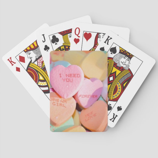 VALENTINE'S CANDY HEARTS POKER CARDS (Back)