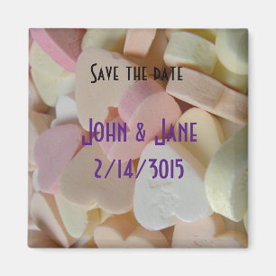 valentine's candy wedding save the date magnets