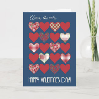 Valentine's Card 'Across the Miles", Hearts, Roses
