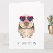 Valentines Card - Cute Love Bunny