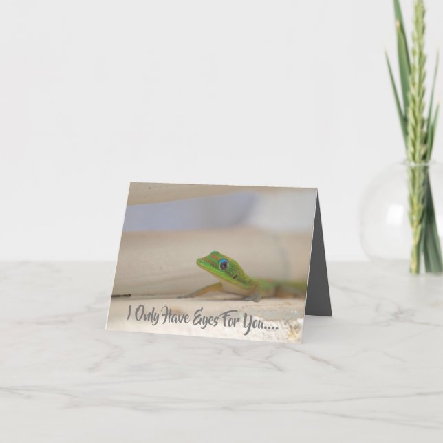 Valentine's Card featuring Colorful Gecko (Front)