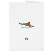 Valentine's card psychedelic love heart design. (Back)