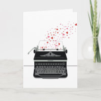 Valentine's Card - Retro Typewriter