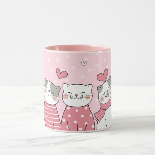 Valentines Cats Mug