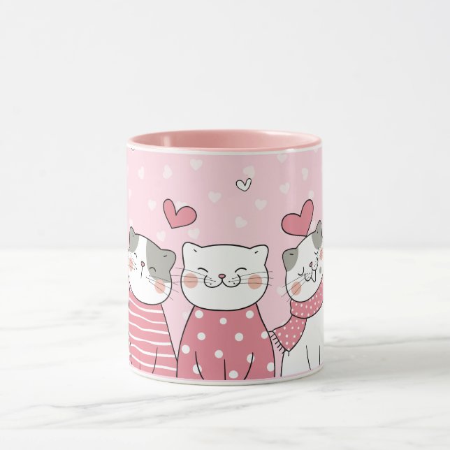 Valentine's Cats Mug (Center)