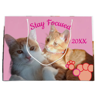 Valentine's Cats Photo Large Gift Bag