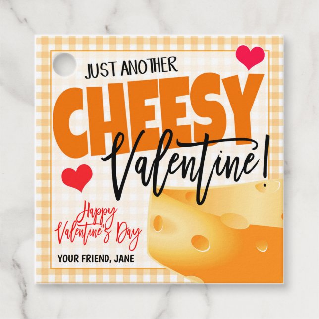 Valentines Cheesy Gift Tag (Front)