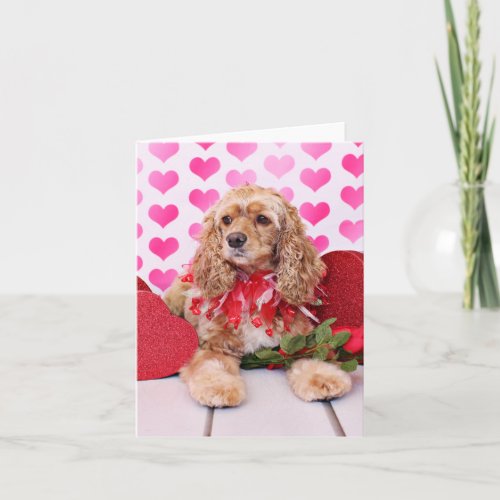 Valentines _ Cocker Spaniel _ Bella Holiday Card