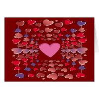 Valentines Colorful Candy Hearts Pattern Card