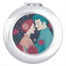 Valentine's compact mirror