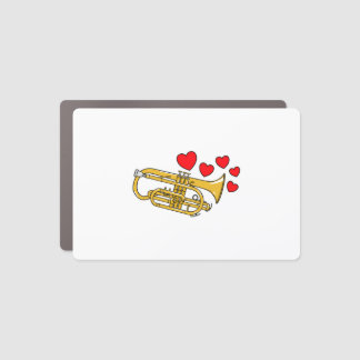 Valentines Cornet Teacher Cornetist Brass Player Car Magnet