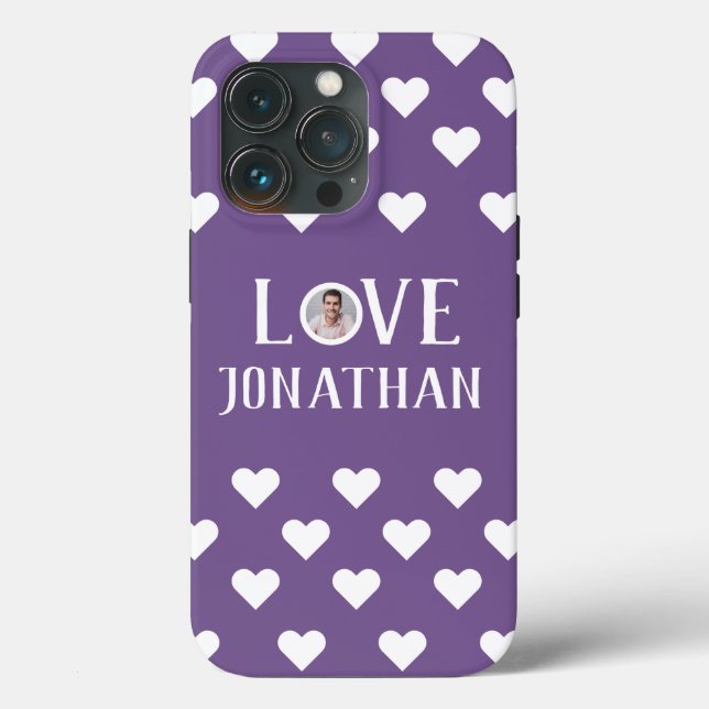 Valentines Couple Heart Custom Personalized Photo Case-Mate iPhone Case (Back)