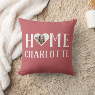 Valentines Couple Heart Custom Personalized Photo Throw Pillow