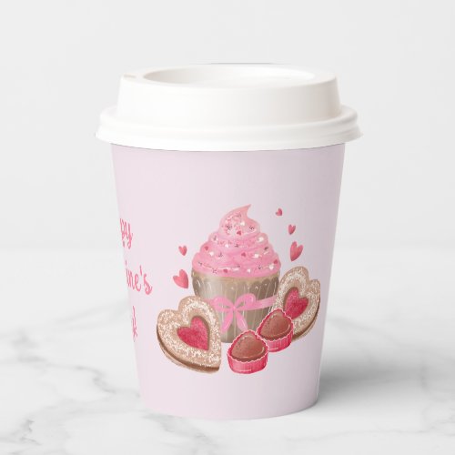Valentines Cupcake Cookie Treats   Paper Cups