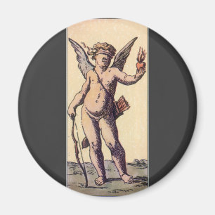 Valentines Cupid Blindfolded, Vintage Tarot Card Magnet