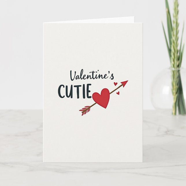 Valentines Cutie Heartfelt Card (Front)